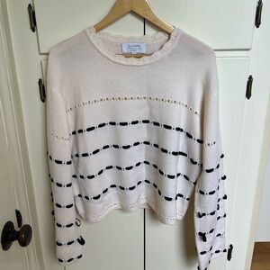 La Ligne Merino Wool Ribbon Sweater